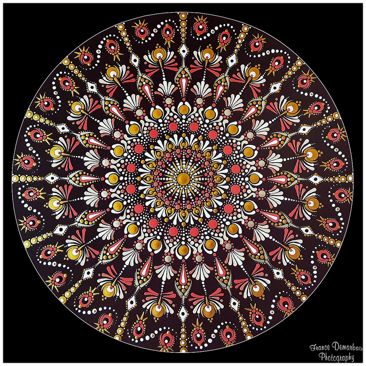 MANDALA 105 - bois 40cm diam