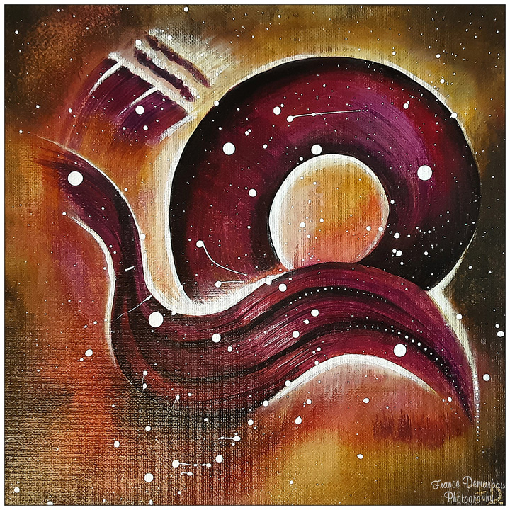 ABSTRACTION 3 - carton entoil&eacute; 25x25cm - NEW 2025 !