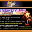 flyer Sandra Luna nomine aux Grammy Awards