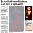 article sur Sandra Luna dans le journal estonien "Aripaev - Puhkepaev"